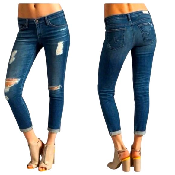 AG Adriano Goldschmied Stilt Roll-Up Cigarette Jeans | Size 29R - Picture 2 of 13